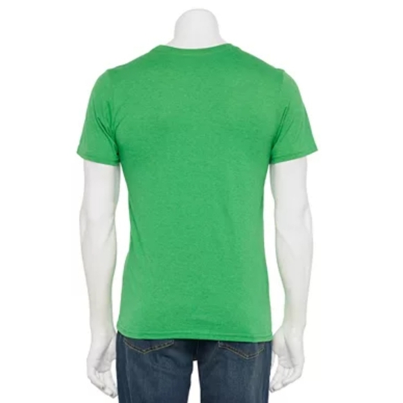 MAD Engine Holiday Tee – L Green Cotton Crewneck “Santa Likes Beer Too” Graphic - Picture 4 of 9